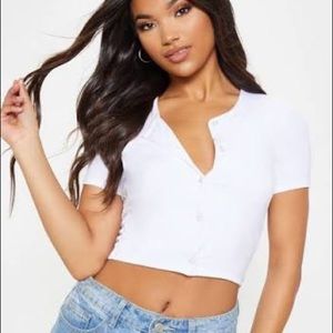 Button up crop top